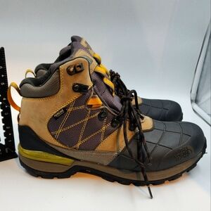 The North Face Boots Mens 9 Black Brown Winter Ankle Waterproof Insulated